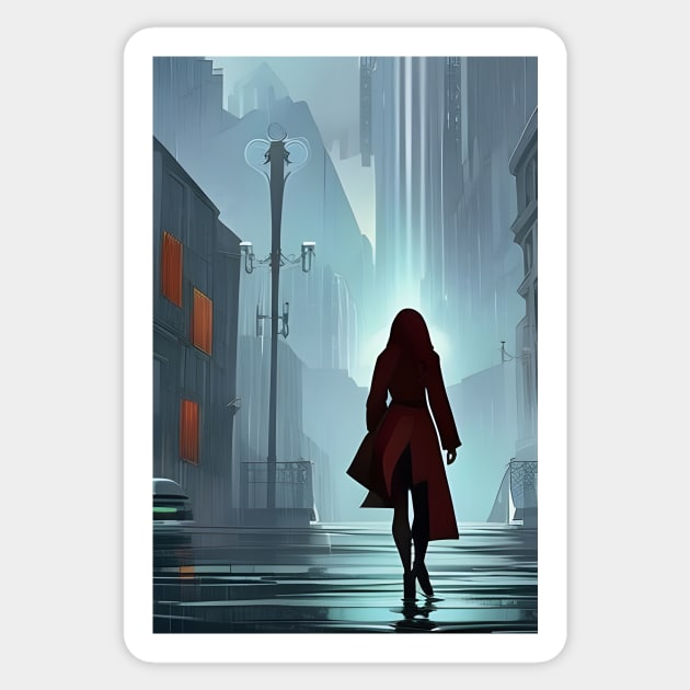 Mysterious woman Sticker by Colin-Bentham